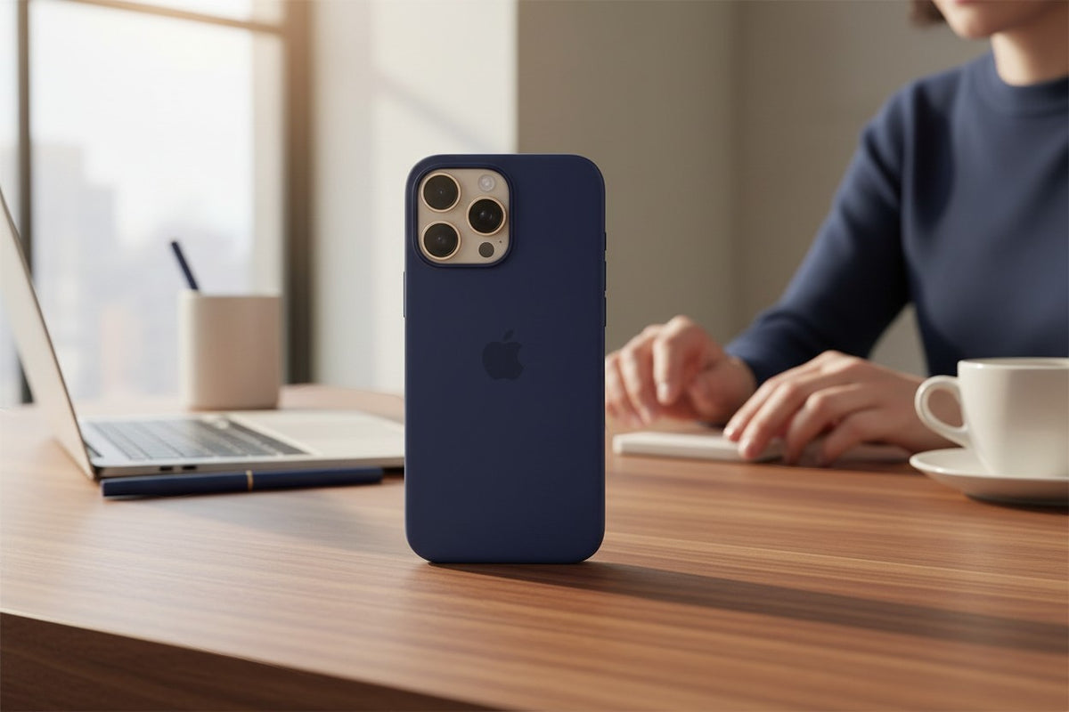 Navy Blue Silicone iPhone Case